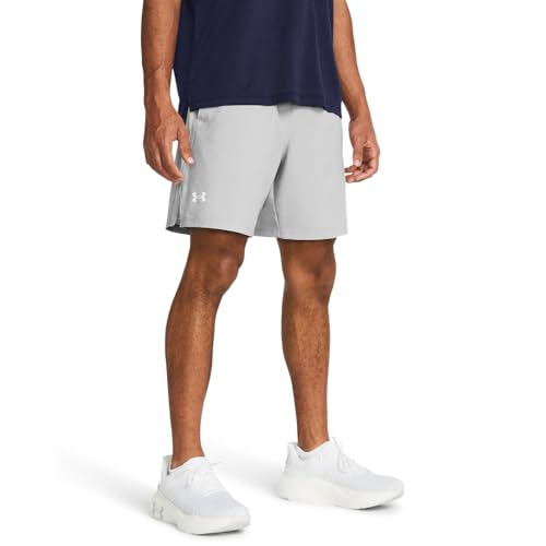 Under Armour Men's Launch Run 7 Inch Unlined Shorts, (011) Mod Gray/Mod Gray/White, Small