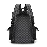 Marzaha Fashion PU Leather Backpack college schoolbag Laptop Bag Leisure business travel Multifunctional backpack (Style3,ONE SIZE)