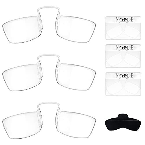 Noble Small Reading Glasses (3 Pack) - Rimless Readers with 3 Wallet Credit Card Holders and 1 Cell Phone Case - Pocket Magnifying Cheaters for Men and Women (+1.50)