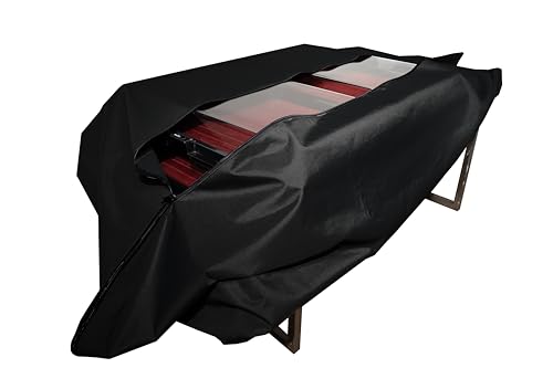 Christal Clear Showcases Trade Show Zip Up Table Cover (Body Bag), Black (made of 600D pvc backed denier polyester & 126"x88")