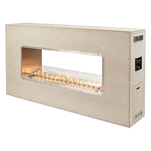 The Outdoor GreatRoom Company Linear Ready to Finish See-Through Fireplace (RSTL-72DNG), Electronic Ignition, 72-Inch, Natural Gas