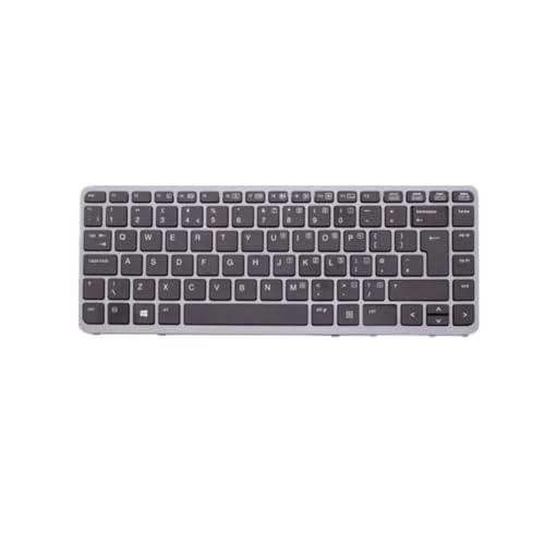 fqparts Laptop Keyboard for HP EliteBook 755 G4 Black UK English Layout