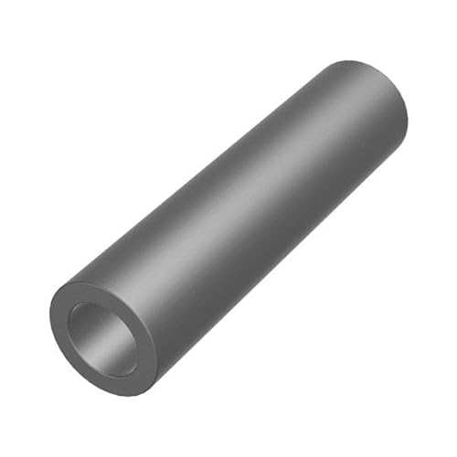 Steel Spacer 1/2" OD x 5/16" ID, Round Spacer Unthreaded Standoff Bushing Plain Finish, Fits Screws, Bolts 5/16" or M8, Metal Spacers Online (2" Length, 5 Pack)