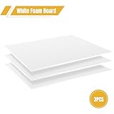 3 Pack White Foam Board 24"x36", 0.23" Thick Foam Core Board for Projects, White Poster Board for Painting, Displaying, and Craft Projects