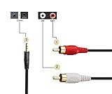 Ruaeoda 2RCA Aux Audio Cable 30 Feet,3.5mm Aux to 2RCA Male Stereo Audio Y Cable