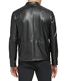 DKNY Men's Faux Laether Modern Racer Jacket Leather