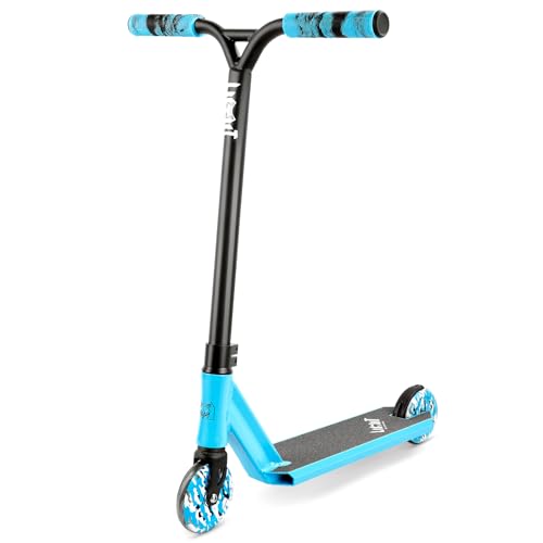 Limit LMT68 Mini Pro Stunt Kick Scooter-Short and Small Freestyle Trick Scooters for Kids Ages 5 Years and Up-Professional Complete BMX Scooter Perfect for Beginners Children Boys and Girls Gifts Blue