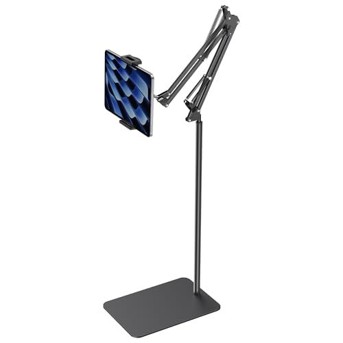 InnoGear Tablet Floor Stand, Overhead Bed Phone Stand Adjustable Holder Universal Floor Stand Compatible with iPhone iPad Pro Air Mini, Samsung Tab, Kindle, E-Readers (Large)