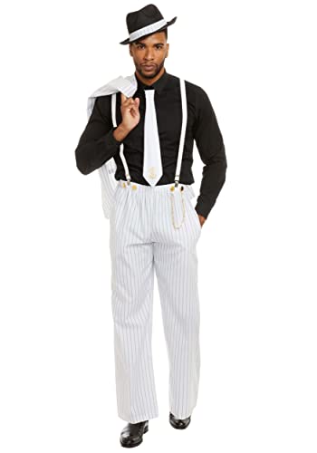Dreamgirl Costumes Zoot Suit Riot Adult, White/Black, XX-Large US