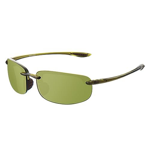 JULI Nylon Polarized Sunglasses for Men Women Driving Fishing Baseball Driving 8001 (Nylon Polarized Olive/Green)
