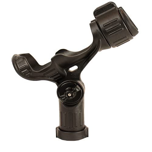 YakAttack Omega Rod Holder | Track Mount Fishing Rod Holder for Kayak & Boat | Compatible with Spinning, Casting, Fly Reels | LockNLoad System | Secure & Adjustable | Kayak Track Mount Accessories