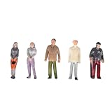 szzijia 100pcs 1:100 Painted Mixed Model People Figure Layout Standing Little People Figures Mini Architectural Plastic Figurines