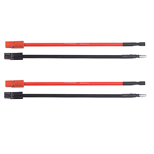 2Sets Anderson to Bullet Plug Connector Cable 6inch 12awg Ebike Battery Wire