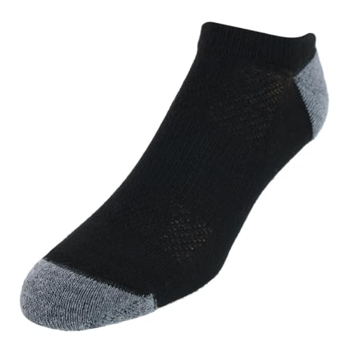 Hanes mens X-temp Lightweight No Show Socks, 12-pair Pack Casual Sock, Black, 6 12 US