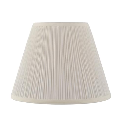 Aspen Creative 33055, Hardback Empire Transitional Spider Lamp Shade, Mushroom Pleated Off-White, 7" Top x 13" Bottom x 10" Slant