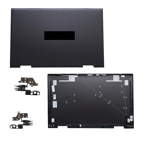wzqrps Replacement Laptop LCD Cover Back Rear Top Lid with Hinges for HP Envy X360 15-ED 15M-ED 15T-ED 0023DX L93203-001 L93204-001 (Black)