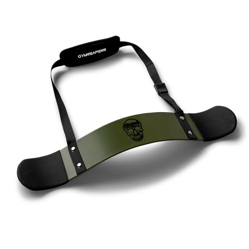 Bicep Arm Blaster - Thick Aluminum Support Bicep Curl Isolator w/Contoured, Padded Edges - Adjustable Bicep Bomber for Weightlifting & Bodybuilding (Military Green)