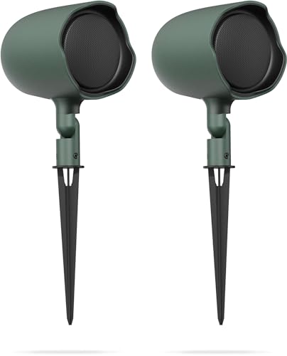 JBL Professional GSF3GN Waterproof, Ground-Stake Outdoor Landscape, Garden Speaker, 3" Coax, Green, 1 Pair of Speakers