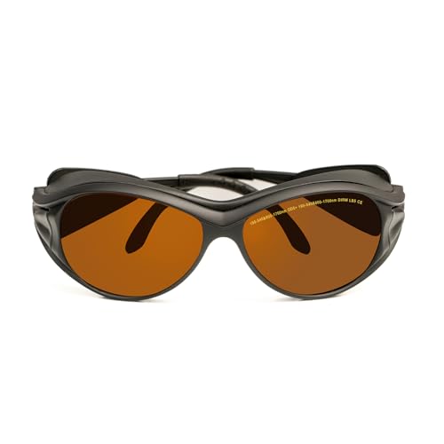 Laser Safety Glasses OD5+ 190-540nm & 800-1700nm - Yag, Blue, Green Laser and UV Light Eye Protection Laser Goggles for 405nm, 445nm, 450nm,532nm, 808nm, 980nm, 1064nm, 1080nm, MCWlaser