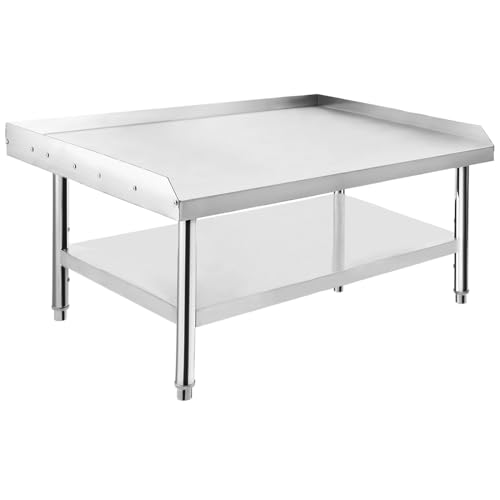 GAOMON Stainless Steel Equipment Grill Stand, 60 x 30 x 24 inch Grill Stand Table with Adjustable Storage Undershelf, Equipment Stand Grill Table, for Hotel, Home, Commercial Restaurant Kitchen