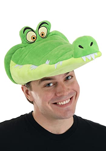 Tick-Tock Peter Pan Crocodile Plush Hat with Adjustable Fit, Officially Licensed