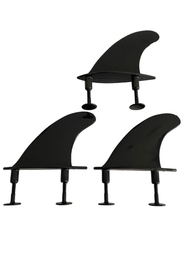 3/5/10PCS 4.5 Inch G5 Soft Surf Fin with Replacement 6 Fins Screws Plastic Soft Tail Fin for Surfboard Softboard Surfing Accessories Easy Installation(3 FinS)