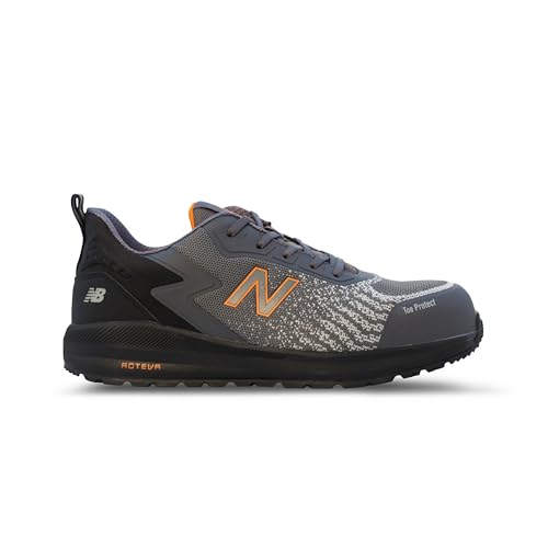 New Balance Men's Composite Toe Speedware Industrial Boot, Grey/Orange, 7.5