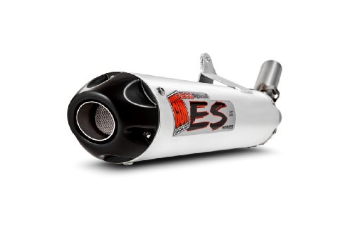 Big Gun Exhaust 07-2612 ECO UTILITY Silver Slip On Exhaust for Yamaha,Brushed Aluminum with coated Black tip