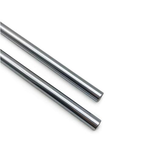 Linear Motion Rods 2PCS 10mmx 400mm (0.394x15.748 inches) Case Hardened Chrome Plated Linear Motion Rod Shaft Guide for 3D Printer, DIY, CNC - Metric h8 Tolerance