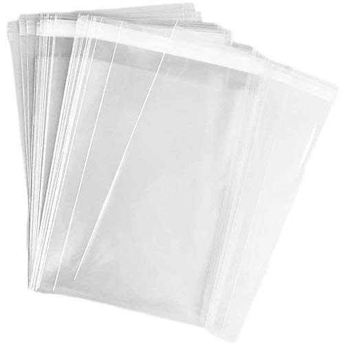 Nobranded 50 pcs Clear 14" x 18" Self Seal Cello Cellophane Bags Resealable Poly Bags 2.8 mils OPP Bag for Packaging Clothing, T Shirts, Party Decorative Gift…