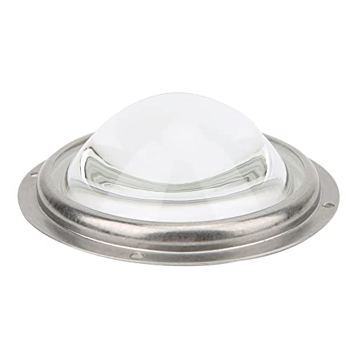 LED Plano Convex Lens, 100mm 60° Optical Convex Lenses Waterproof Rubber Condenser Lens Fixed Circle Bracket for 20-200W LED