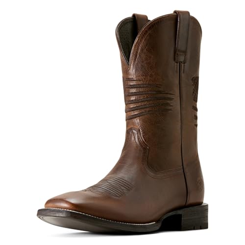 ARIAT BMVY9 Mens Circuit Patriot Western Boot Weathered Tan 13