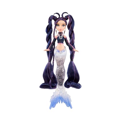 MERMAZE MERMAIDZ™ Winter Waves Nera™ Mermaid Fashion Doll with Color Change Fin, Glitter-Filled Tail and Accessories