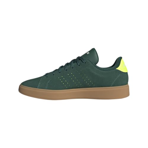 adidas Men's Advantage 2.0 Sneaker, Collegiate Green/Lucid Lemon/Off White, 10