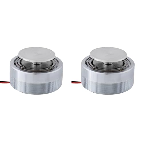 Resonance Speaker 2Pcs 2Inch All Frequency Resonance Speaker, 4Ω 25W Resonance Speaker Vibration Strong Bass Louderspeaker, Sturdy Steel Mini Portable Stereo Sound Creative Speaker