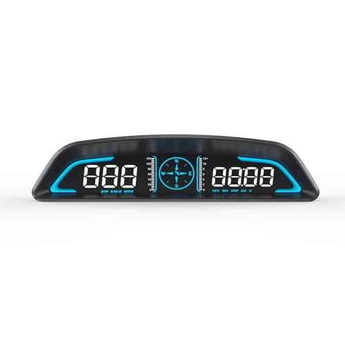 AZIJYV GPS Speedometer,Heads Up Display for Cars G3,Digital Speedometer for Car with Speed, Fatigue Driving Alarm,Overspeed Alarm,Speedometer for Car for All Vehicles