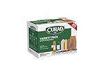 CURAD Assorted Bandages Variety Pack, 6 Styles Including Antibacterial, Waterproof, Sheer, Plastic, Heavy Duty & Flex-Fabric, Protects Scrapes, Cuts & Burns, Latex-Free, 300 Count