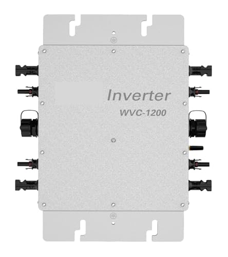 Boartechs Solar Grid Tie Micro Inverter Solar Solar Panel Grid Tie Inverter Connect 4 Panels *300 DC Input Watt Power Generation（Kwh） WVC1200 Grid Connection Wi+Fi(110-120V)