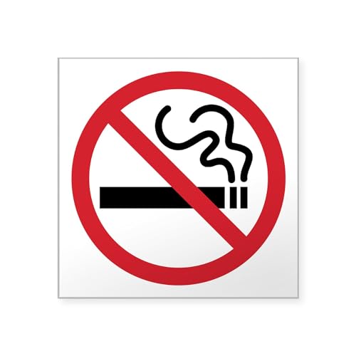 CafePress No Smoking Icon Sticker Square Bumper Sticker Car Decal