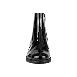 ECCO Women's Sculpted Luxury 35MM Ankle Boot, Black Patent, 8-8.5