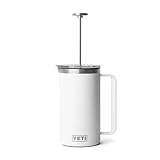 YETI Rambler 34 oz. French Press Coffee Maker, with GroundsControl Filter, White