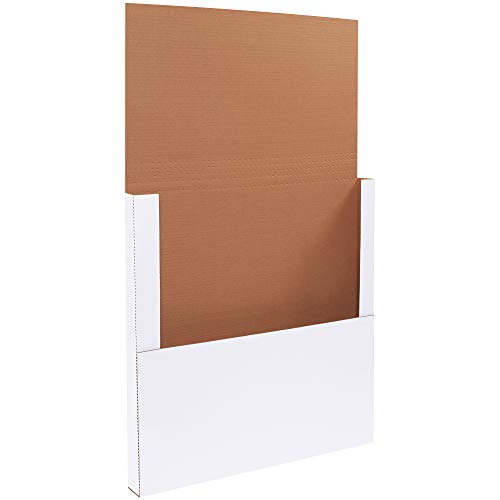 Aviditi White Corrugated Cardboard Easy-Fold Mailer Box, 24" L x 24" W x 2" H, Pack of 20, Crush-Proof, for Shipping and Mailing UPS, USPS and FedEx