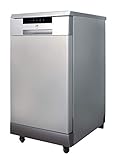 SPT SD-9263SS 18″ Wide Portable Stainless Steel Dishwasher with ENERGY STAR, 6 Wash Programs, 8 Place Settings and Stainless Steel Tub