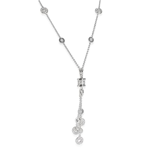 BVLGARI, Pre-Loved, B.zero1 Necklace, 18K White Gold 1.65 CTW, 18 in