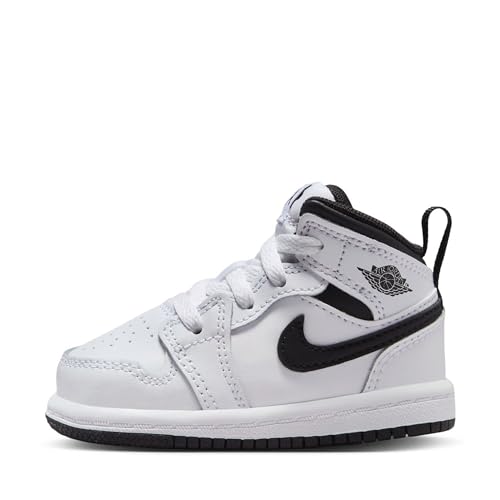 NIKE Jordan 1 Mid Baby/Toddler Shoes (DQ8425-132, White/Black-White-Black) Size 9