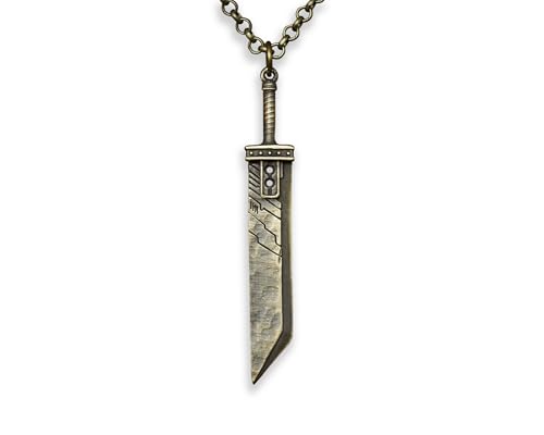 Cloud Buster F F Fantasy 7 VII Sword Pendant Necklace Charm Brass