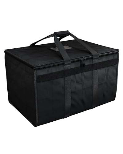 TRUE NORTH Insulated Food Delivery Bag w/Divider (23"x15"x14") - Uber Eats Food Warmer Bag - Pizza Bags For Delivery, Warming Bags For Food - Insulated Delivery Bags For Hot Food - Pizza Delivery Bag