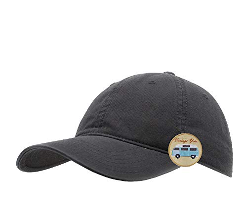 Classic Washed Cotton Twill Low Profile Adjustable Baseball Cap (Charcoal Gray B)