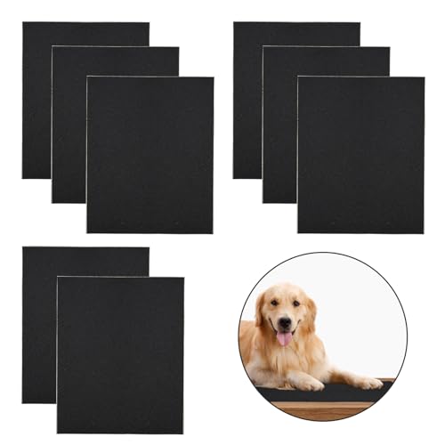 8 Pcs Self-Adhesive Dog Scratch Replacement Pad, Emery Paper Scratching Board With Sticky Sandpaper for Nail Care, Trim, File - Cat Claw Care, 11 * 9 in