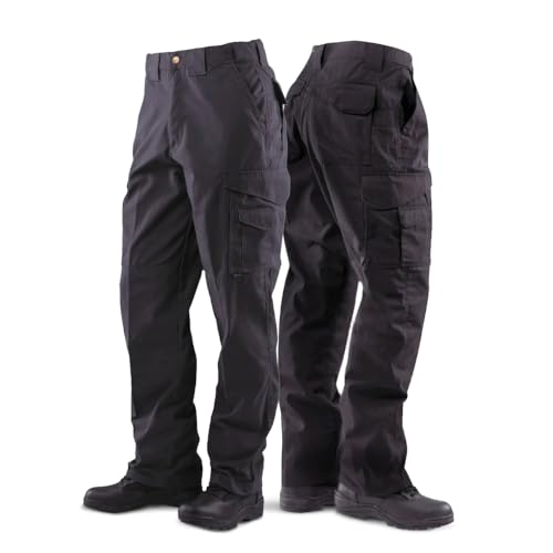 Tru-Spec 24-7 Original Tactical Pants for Men - Durable, Water-Resistant Cargo Work Pants with Concealed Carry and Knee Pad Openings, Black - 36W x 32L